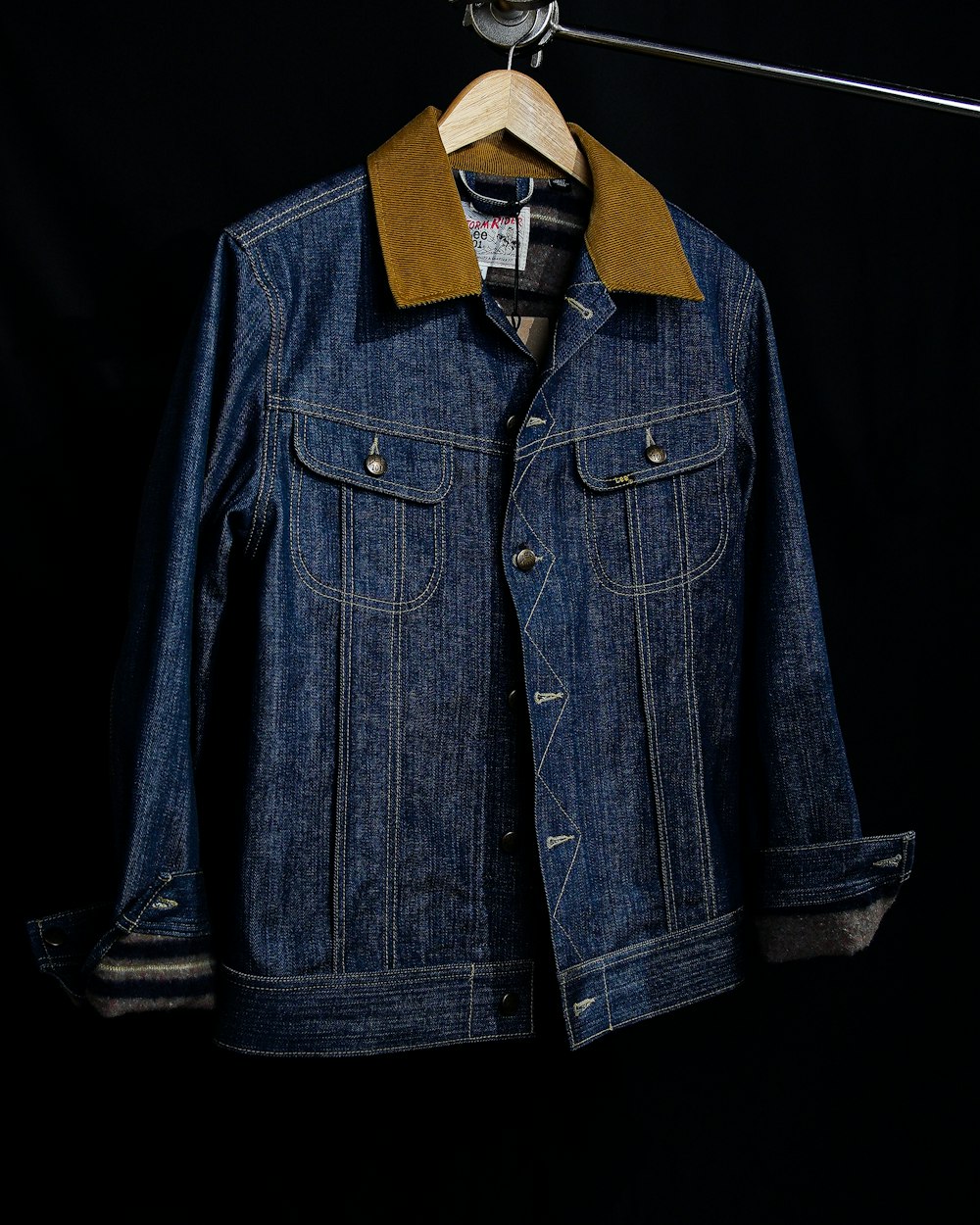 Kürk Yakalı Denim Ceket